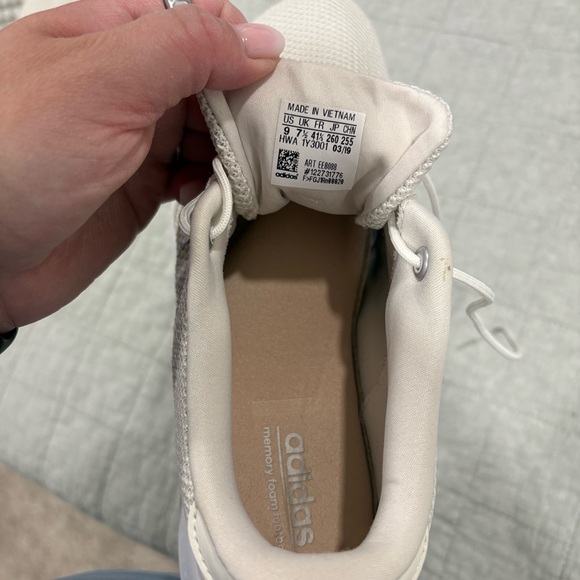 Adidas Cloudfoam QT Racer Cream Metallic Size 9 - Picture 5 of 8